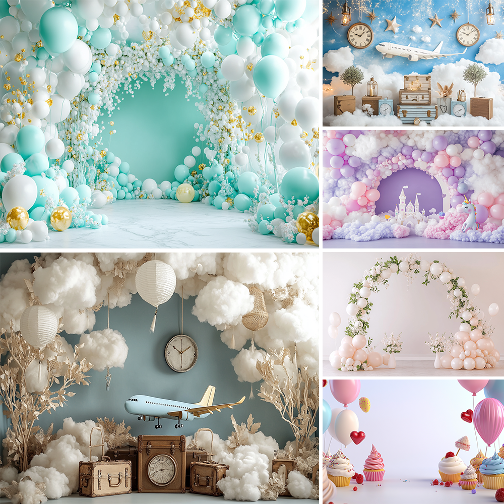 Toys Background For Kids - One Year Old Baby Birthday Backdrop