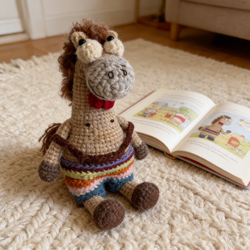 Kids Toys Horse - Custom Name Crochet Horse Plush Toy,