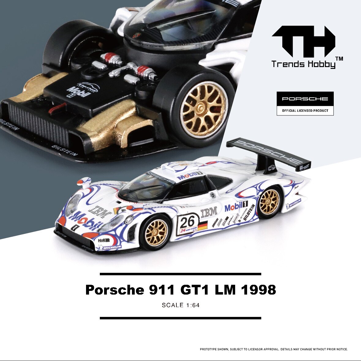 Kids Toys Vehicle - TH-Trends Hobby 1/64 095 911 GT1
