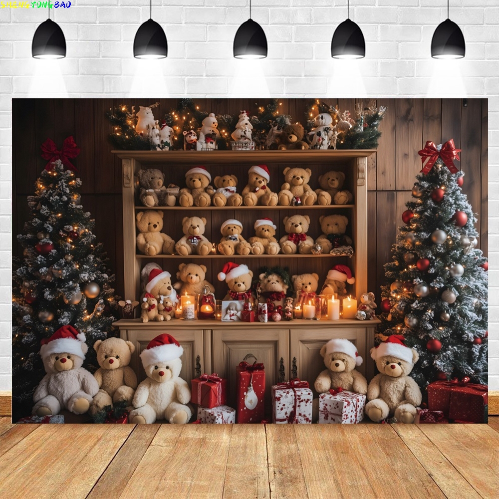 Toys Background For Kids - Toy Bear Shopwindow Photography Backdrop for