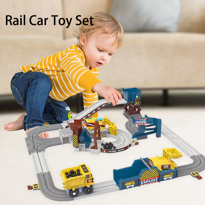 Kids Toys Vehicle - Adventure Powered Mine Cart Track Racing