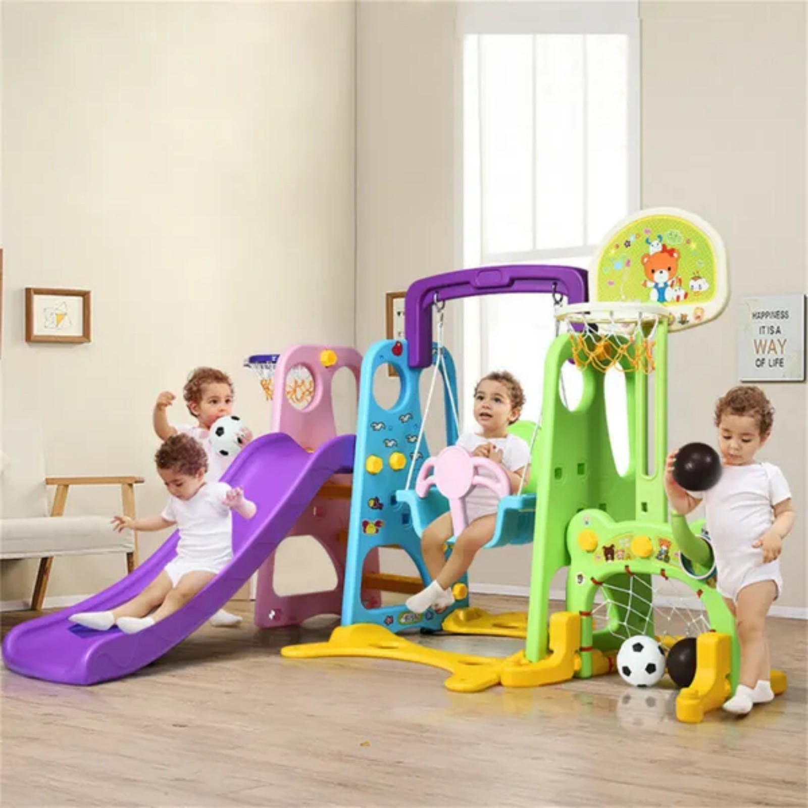 Kids Toys Horse - 6-in-1 Kids Portable Slide Rocking Horse