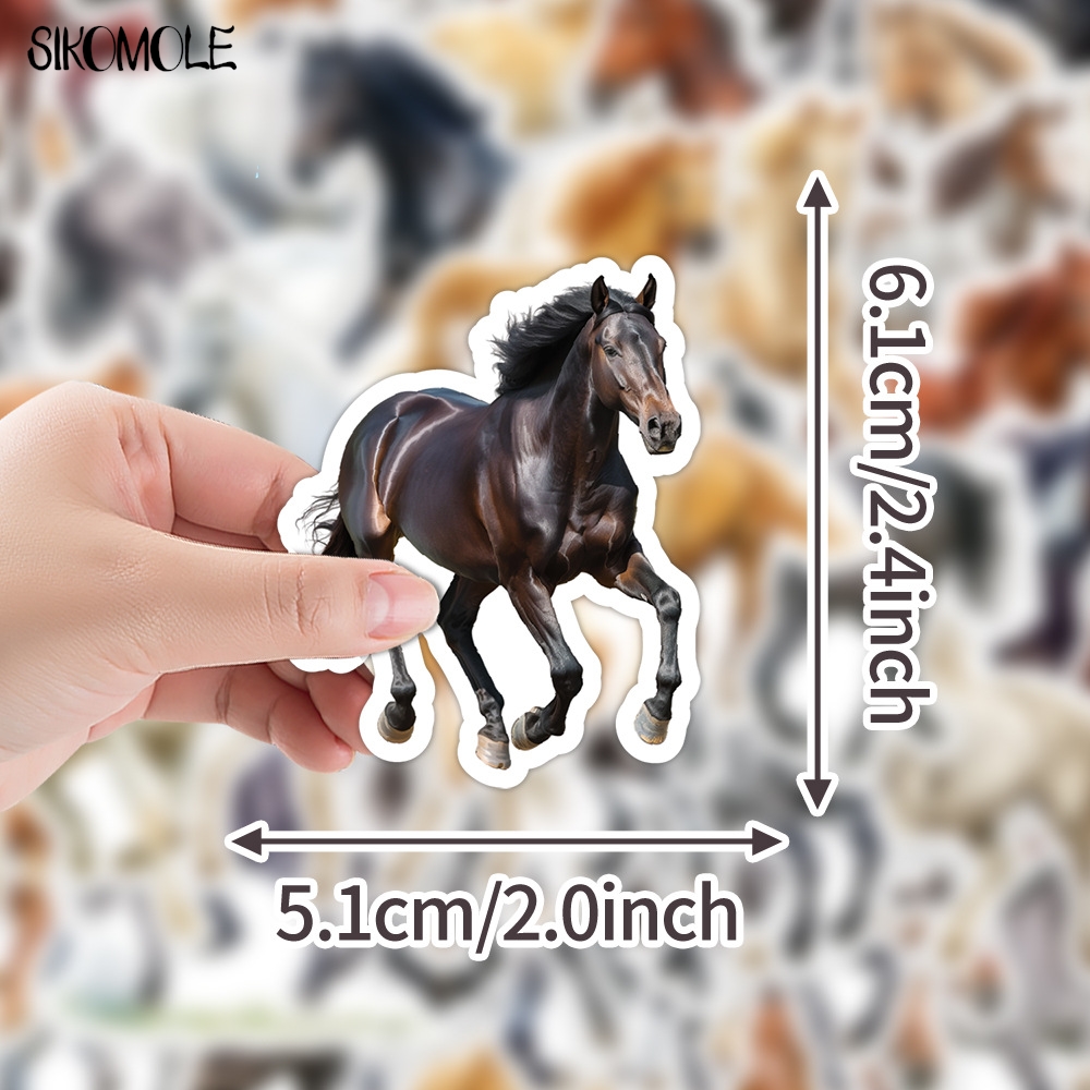 10/30/50PCS Watercolor Horse C - Kids Toys Horse ulasan dan harga