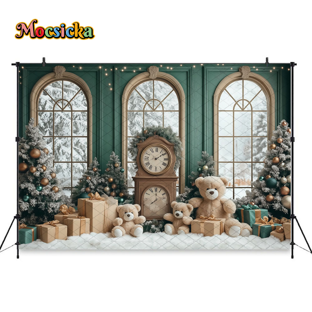 Mocsicka Vintage Green Christm - Toys Background For Kids ulasan dan harga