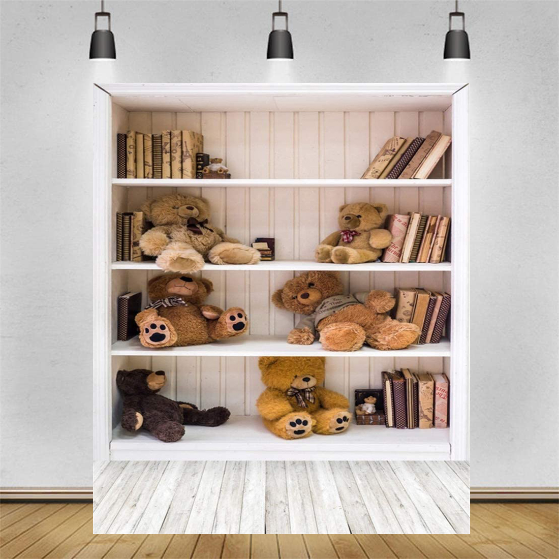 Photography Backdrop Bookcase  - Toys Background For Kids ulasan dan harga