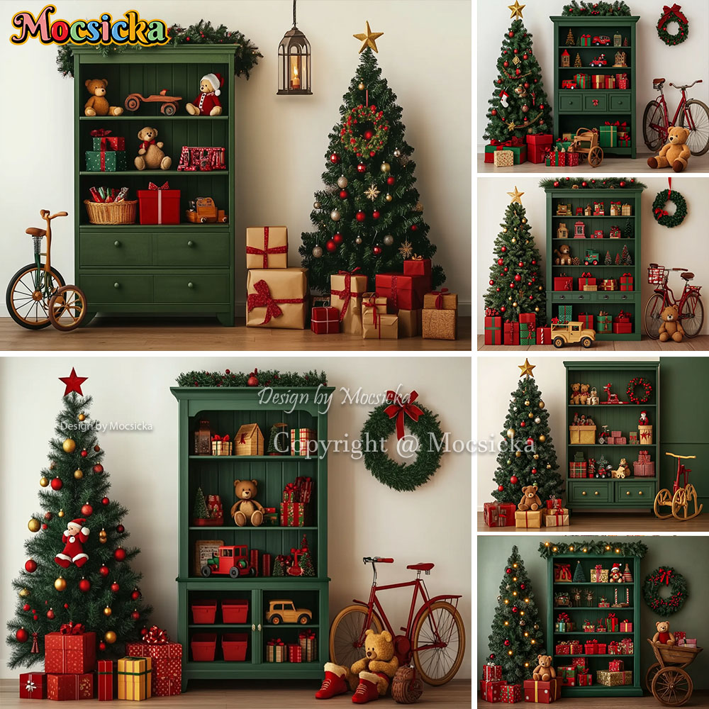 Mocsicka Green Christmas Gift  - Toys Background For Kids ulasan dan harga