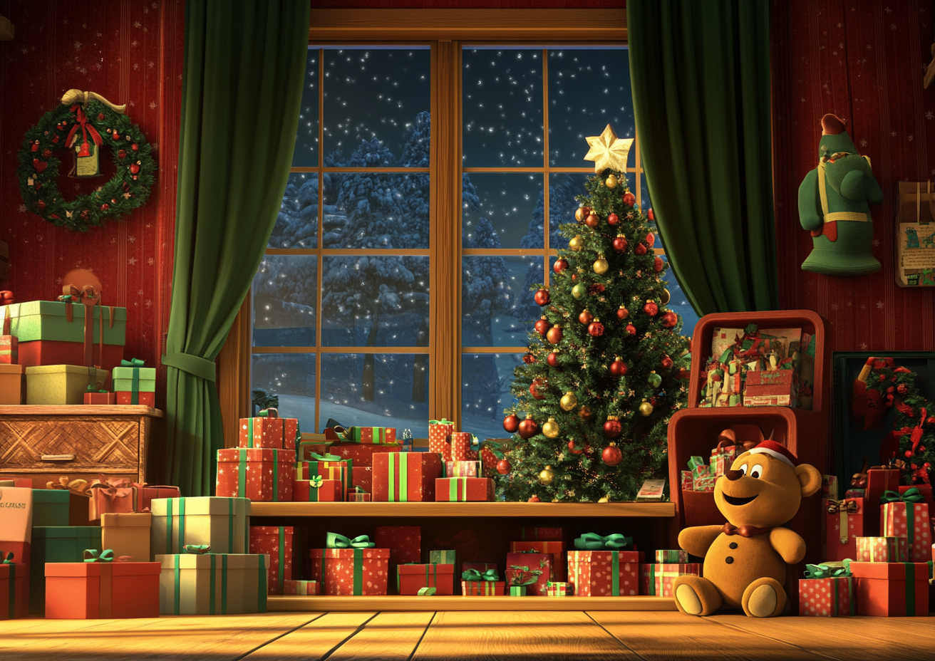Winter Christmas Toy Store Pho - Toys Background For Kids ulasan dan harga