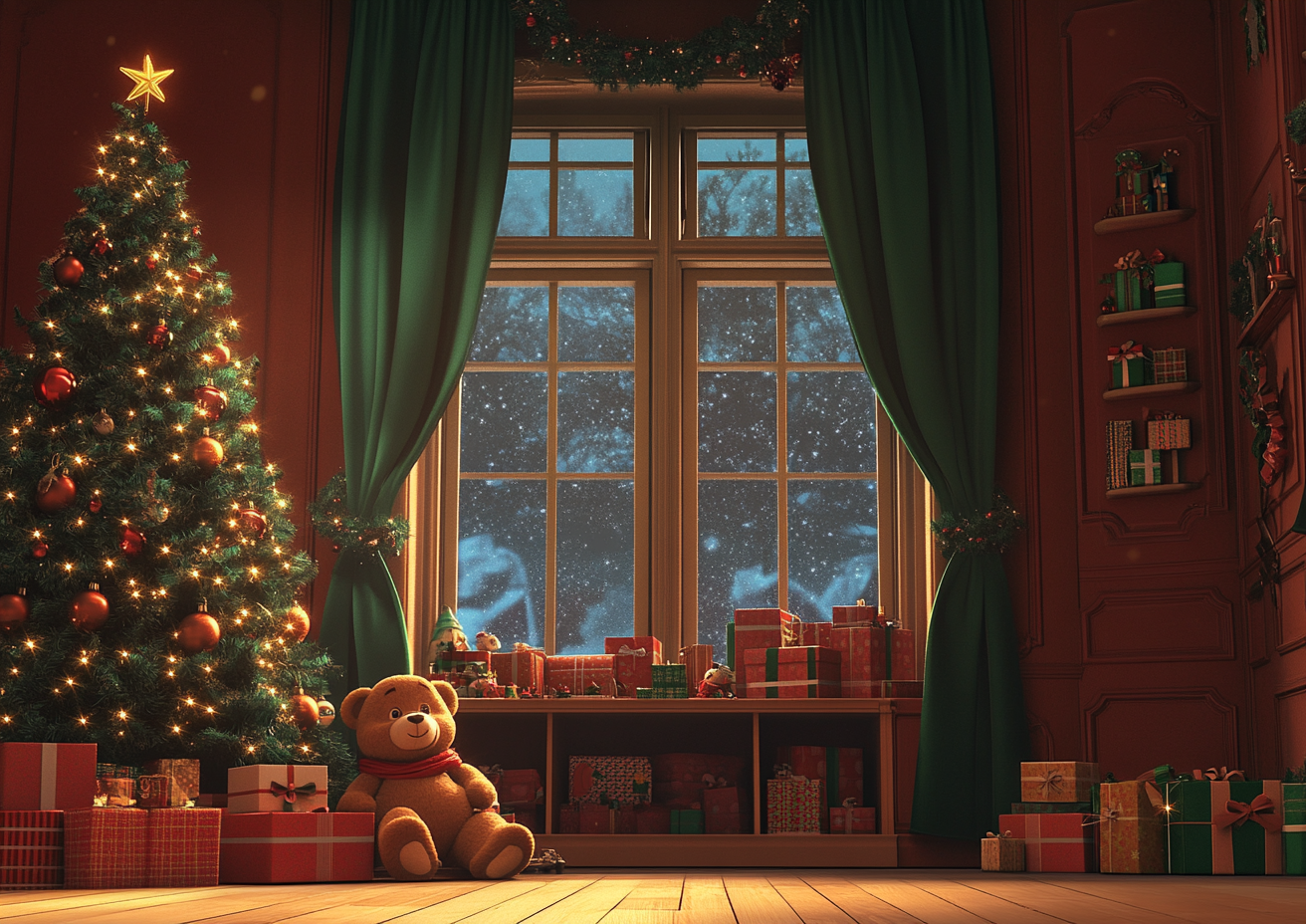 Winter Christmas Toy Store Pho - Toys Background For Kids ulasan dan harga