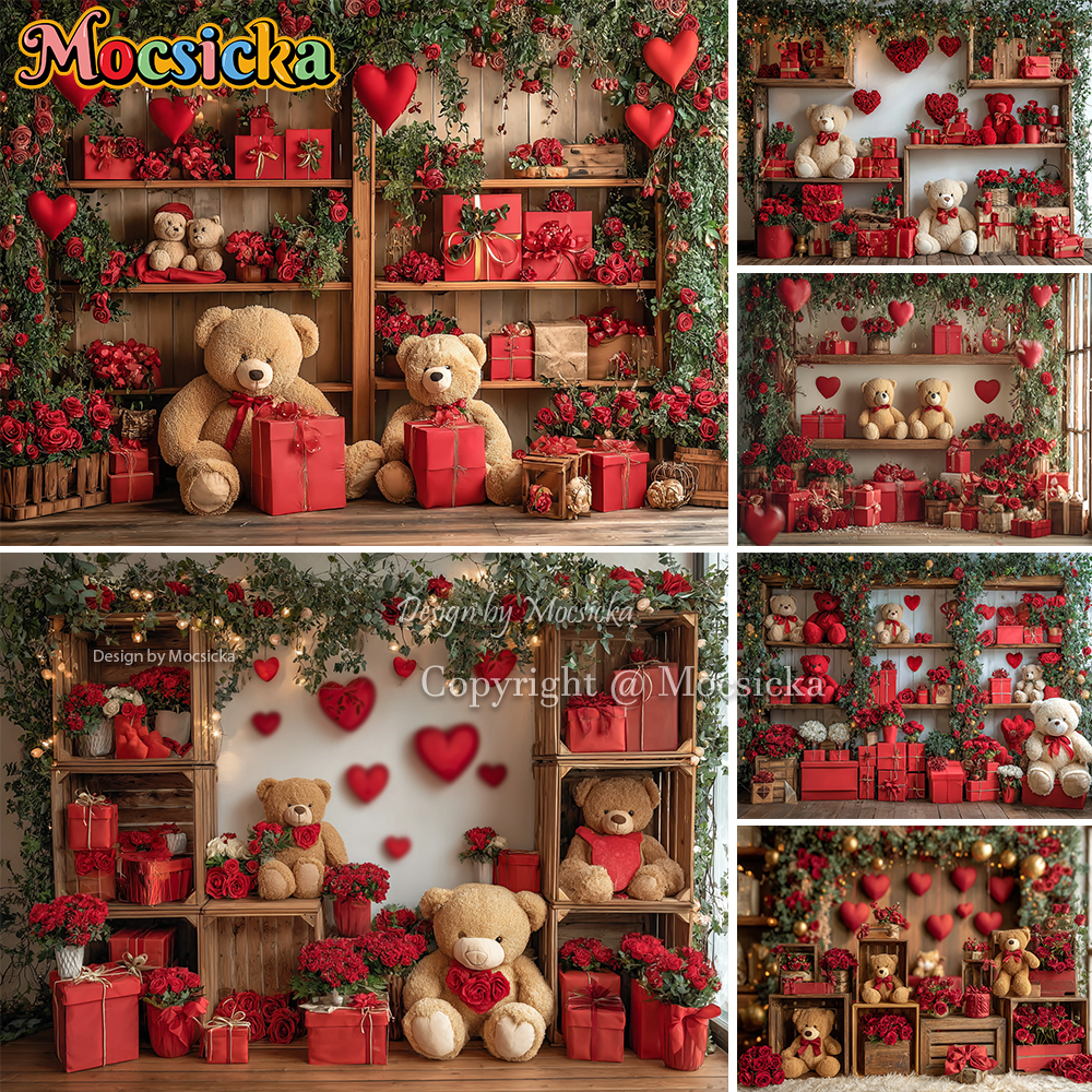 Mocsicka Valentine's Day Red B - Toys Background For Kids ulasan dan harga