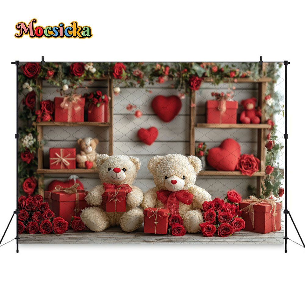 Mocsicka Valentine's Day Red B - Toys Background For Kids ulasan dan harga