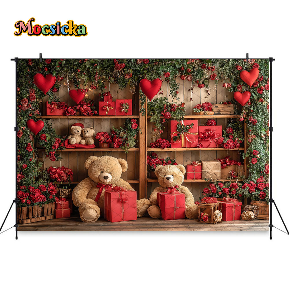 Mocsicka Valentine's Day Red B - Toys Background For Kids ulasan dan harga