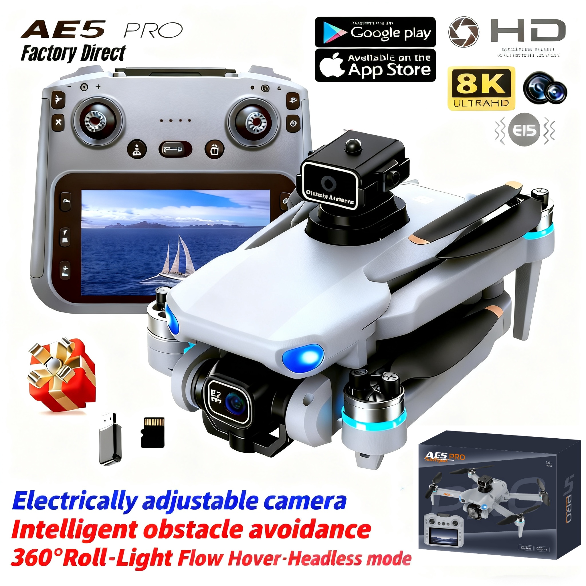 2026 New AE5 Pro Drone 8K HD 4 - Toys For Kids Video ulasan dan harga