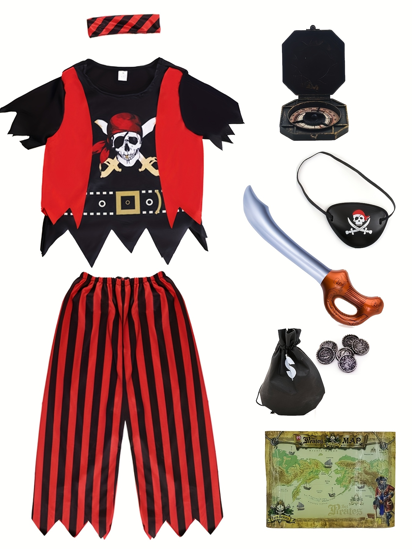 Kids Pirate Costume Set Hallow - Kids Toys Set ulasan dan harga