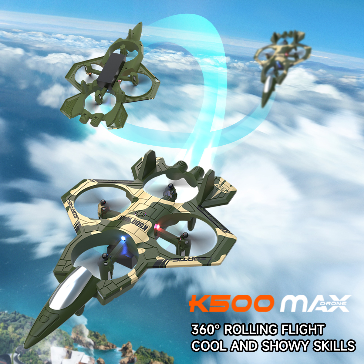 AXNEN K500 MAX RC Plane Fighte - Toys For Kids Video ulasan dan harga