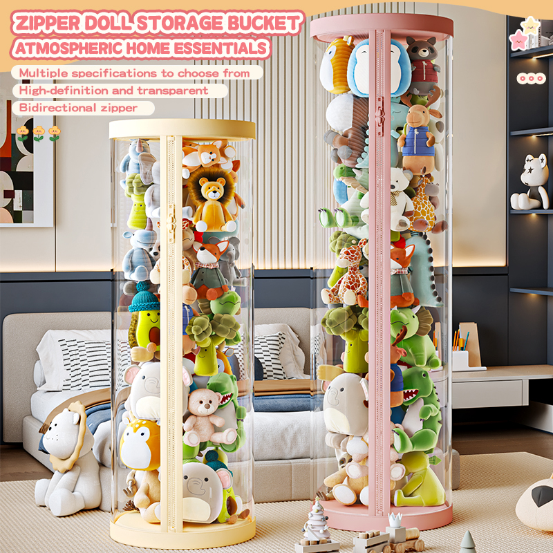 Transparent Plush Doll Storage - Kids Zipper Toys ulasan dan harga