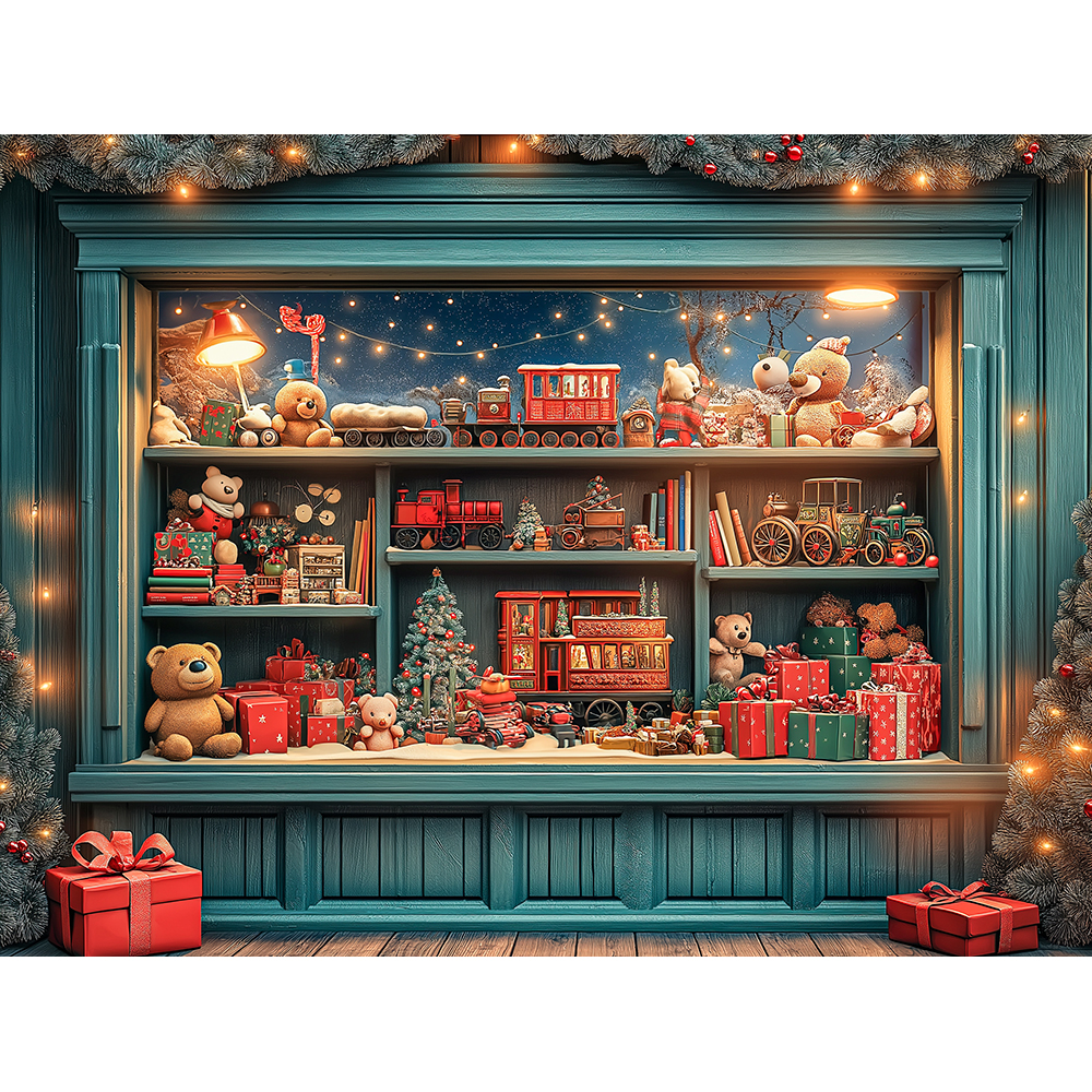 Christmas Toy Shop Photography - Toys Background For Kids ulasan dan harga