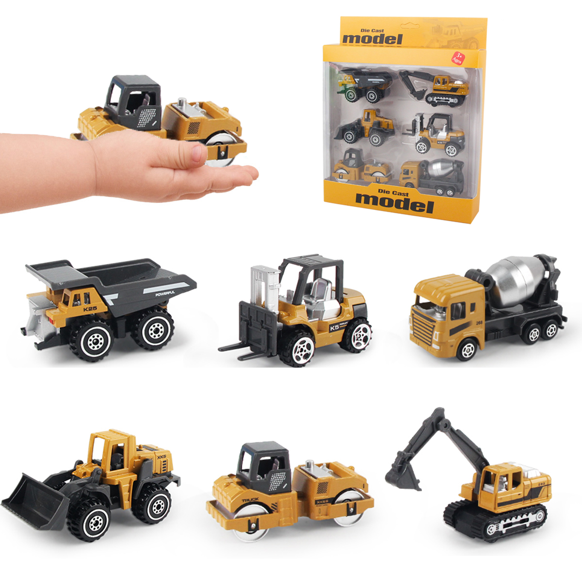 6pcs/set Alloy Engineering Tru - Kids Toys Jcb ulasan dan harga