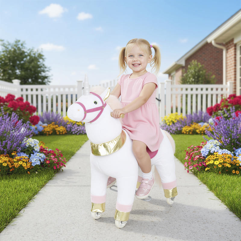 Qaba Ride on Unicorn Toy for K - Kids Toys Horse ulasan dan harga