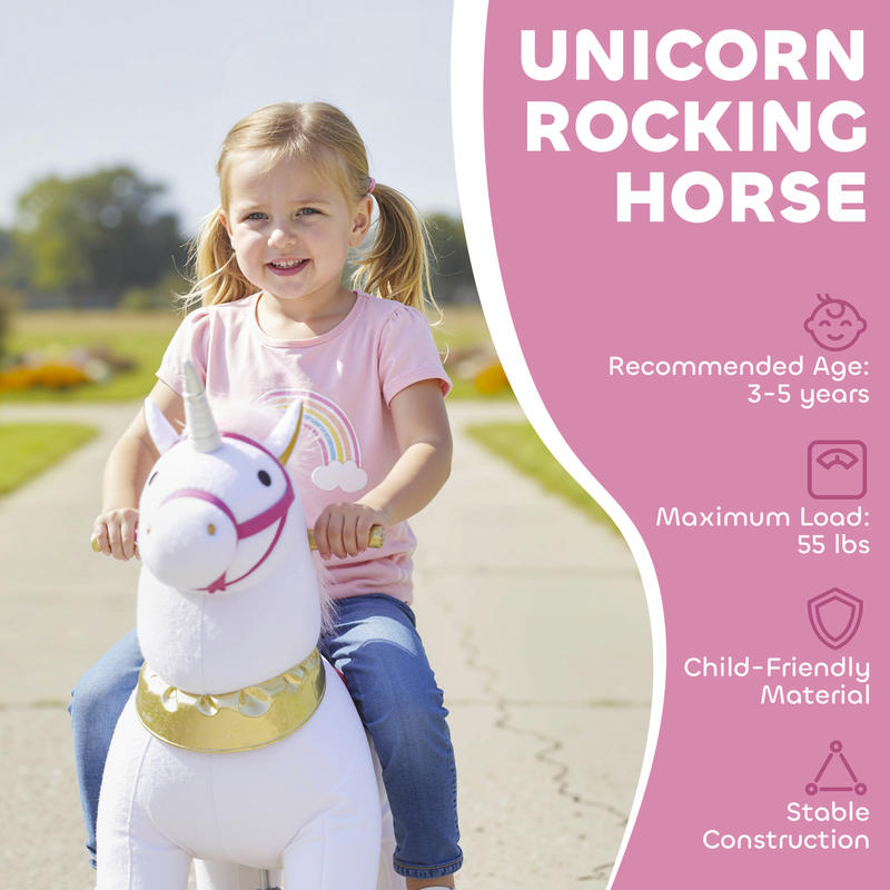 Qaba Ride on Unicorn Toy for K - Kids Toys Horse ulasan dan harga