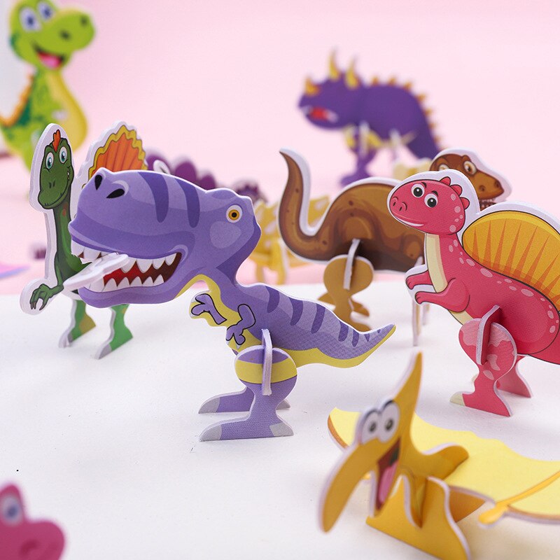 40Pcs Paper Dinosaur 3D Puzzle - Kids Toys Dinosaur ulasan dan harga