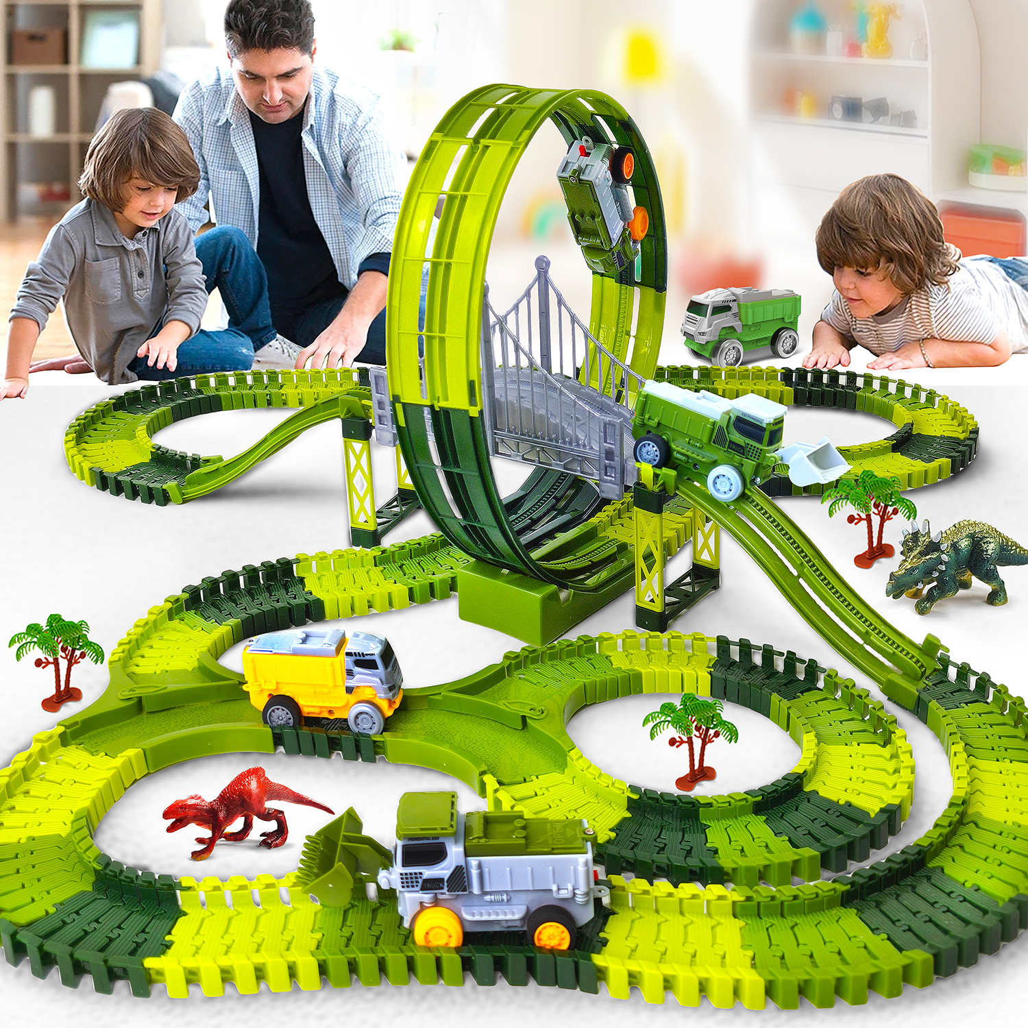 Dinosaur toy race track featur - Kids Toys Dinosaur ulasan dan harga