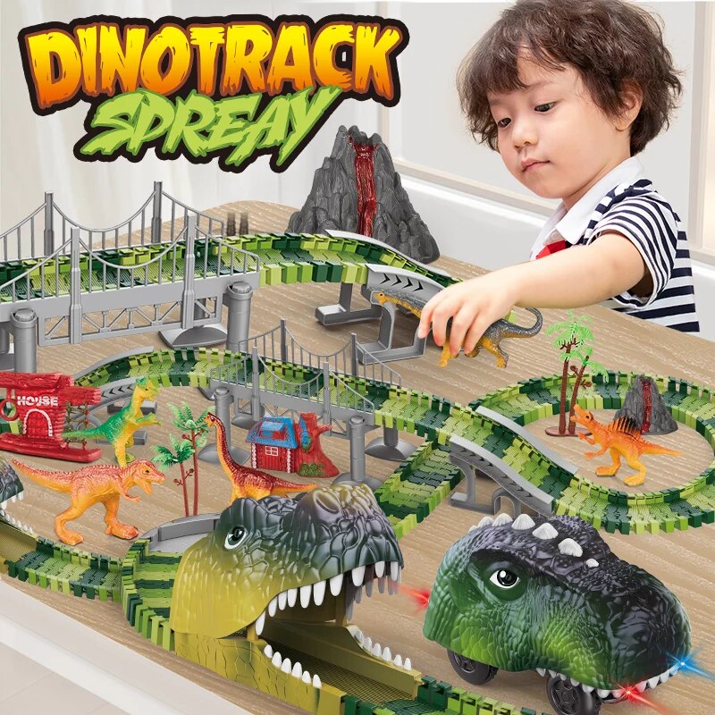 Dinosaur Track Electric Dinosa - Kids Toys Dinosaur ulasan dan harga