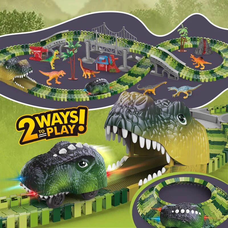 Dinosaur Track Electric Dinosa - Kids Toys Dinosaur ulasan dan harga