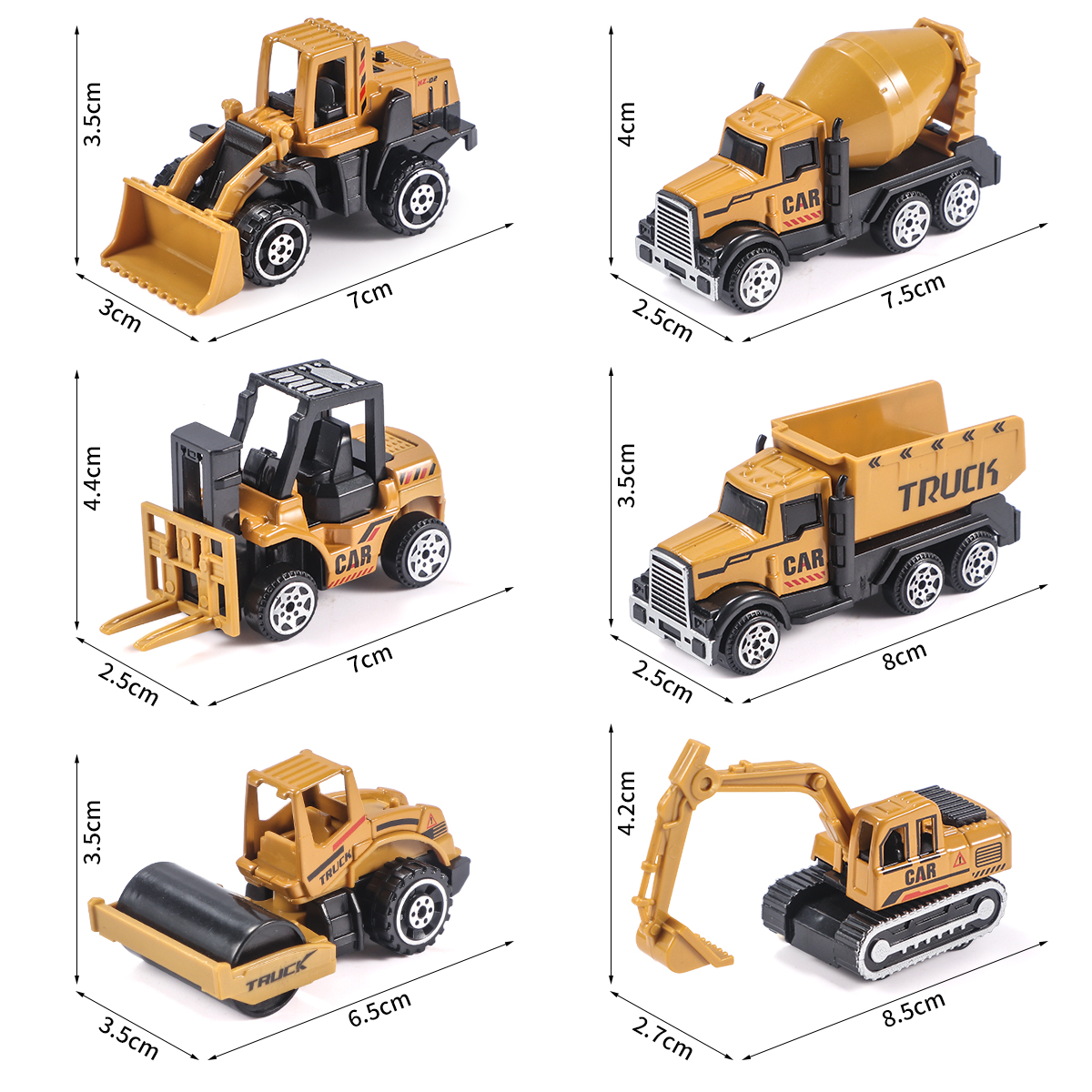 6pcs/Set Alloy Crane Truck Car - Kids Toys Jcb ulasan dan harga