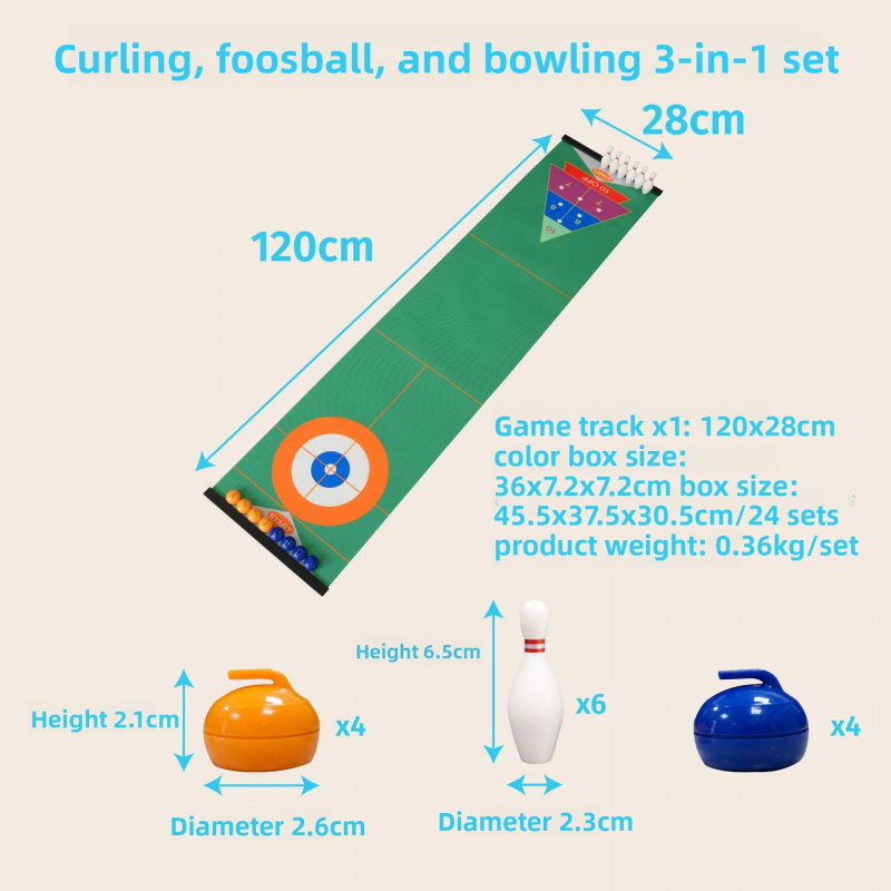 Curling Tabletop Game Set, Min - Kids Toys Set ulasan dan harga