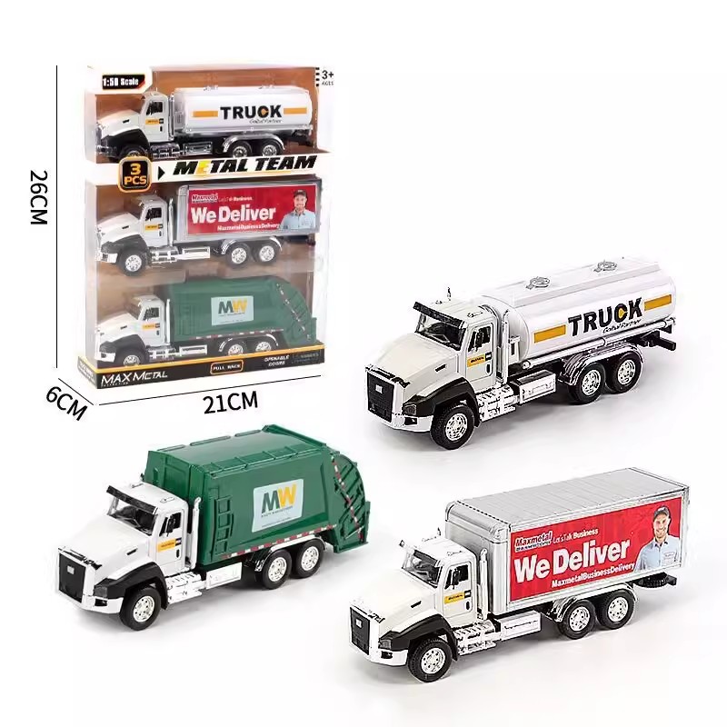 3 Pack of Diecast Sanitation V - Kids Toys Vehicle ulasan dan harga