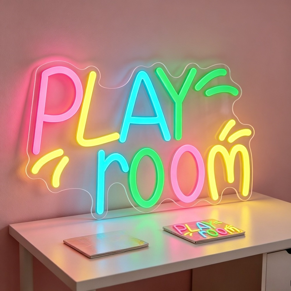 Play Room Neon Sign LED Night  - Kids Play Zone Toys ulasan dan harga